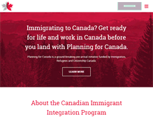 Tablet Screenshot of newcomersuccess.ca